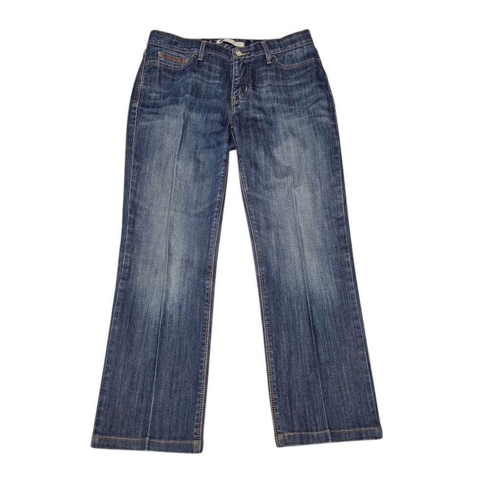 Levis Perfect Waist Straight Leg 525 Blue Jeans‎ Womens 10 M Short Denim Elastic